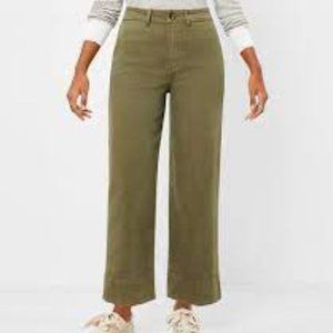 Ann Taylor Loft Wide Leg Stretch Cropped Jeans